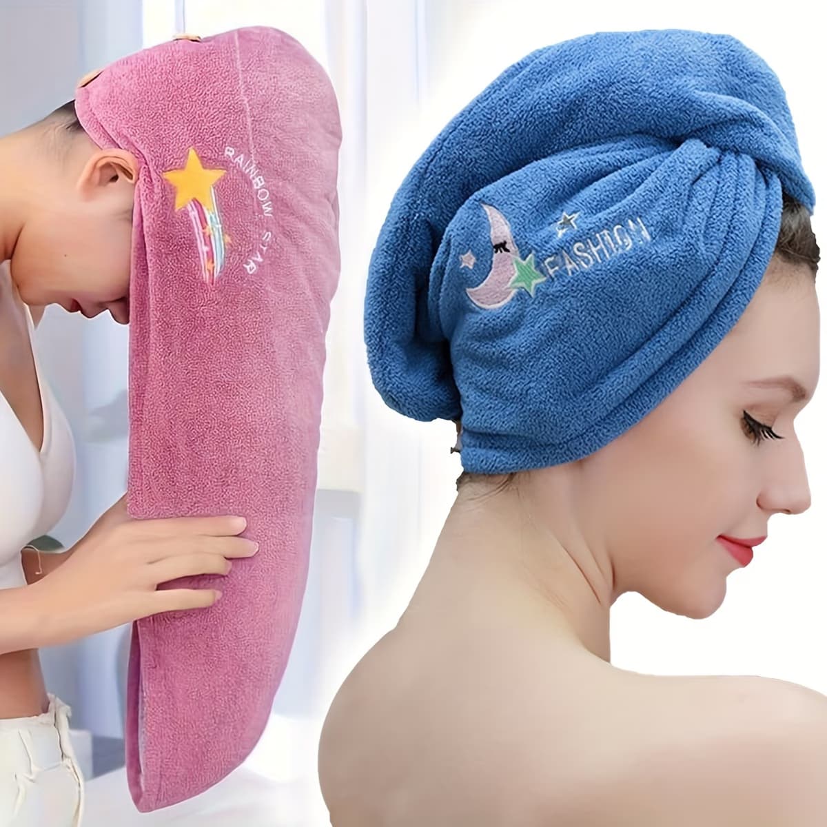 Turban Do Suszenia Włosów-Różowy